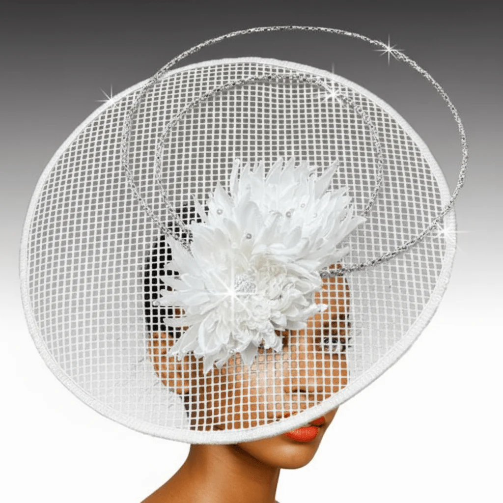 Ikebana Crystal Disc Fascinator Church Hat - Whittall & Shon - Image 2