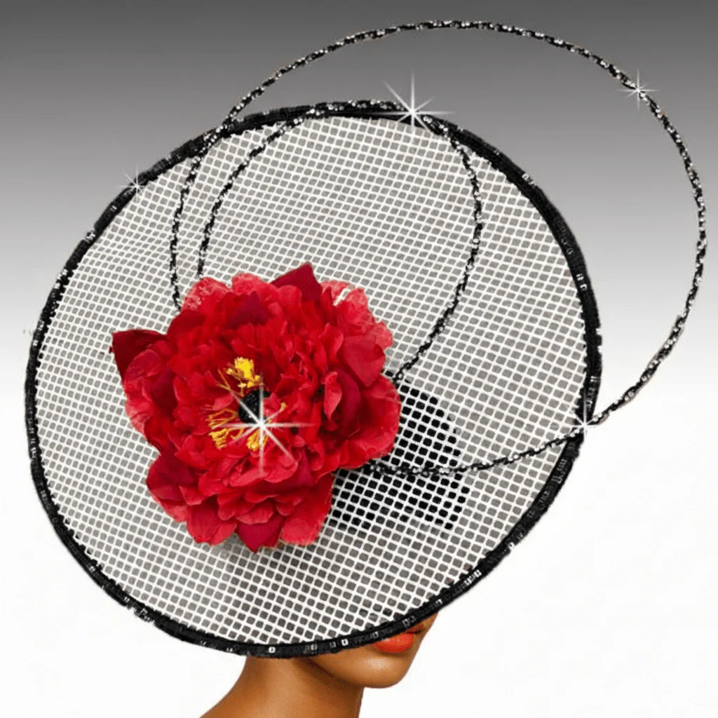 Ikebana Crystal Disc Fascinator Church Hat - Whittall & Shon - Image 3