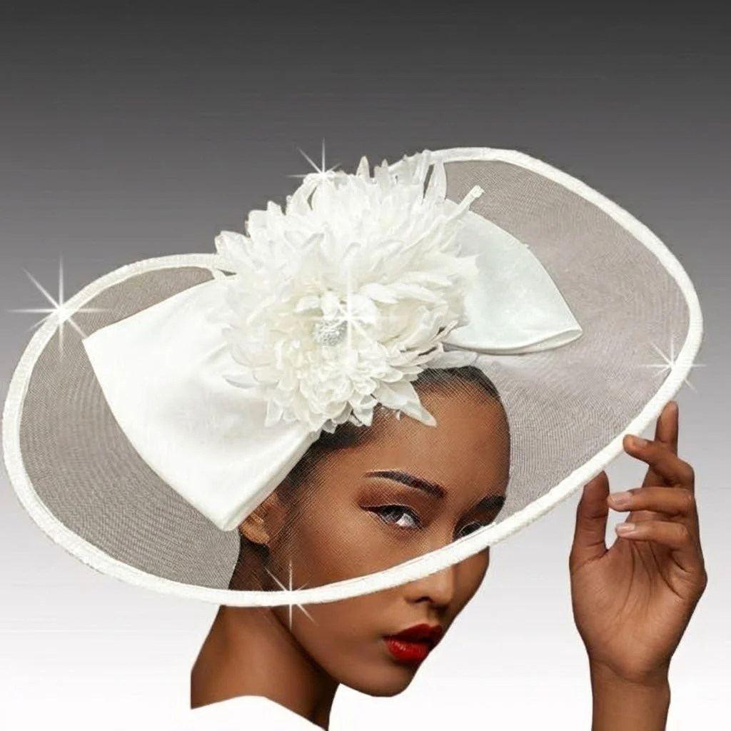 Keiko Elliptical Illusion Disc Fascinator Church Hat - Whittall & Shon