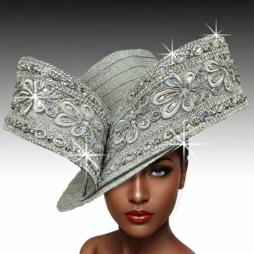 Layla Crystal Sculptural Church Hat - Whittall & Shon - Image 3