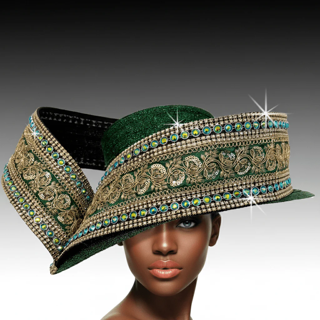 Layla Crystal Sculptural Church Hat - Whittall & Shon - Image 4