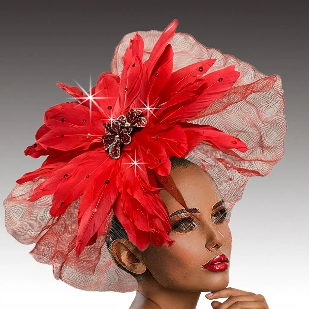 Mandarin Feather Halo Fascinator Hat - Whittall & Shon - Image 5