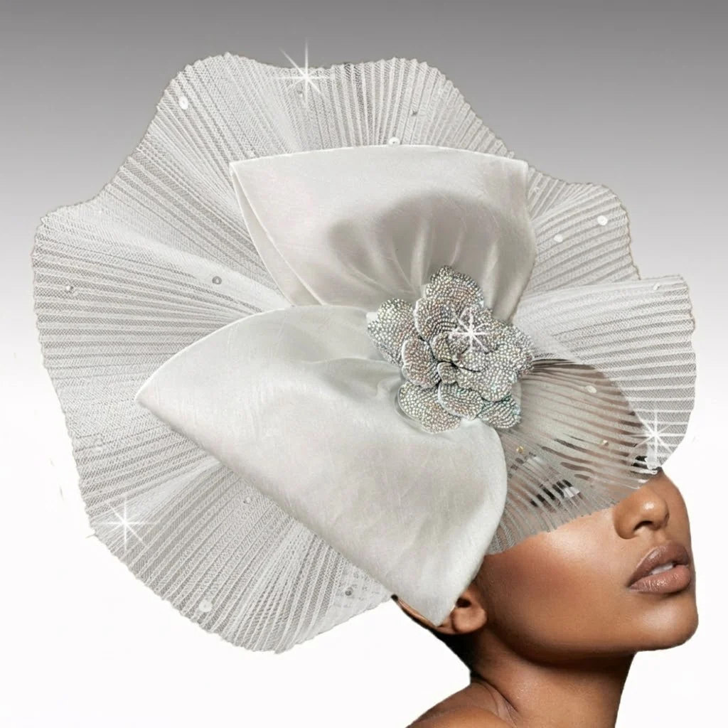 Midnight Rose Pleated Disc Fascinator - Whittall & Shon - Image 4
