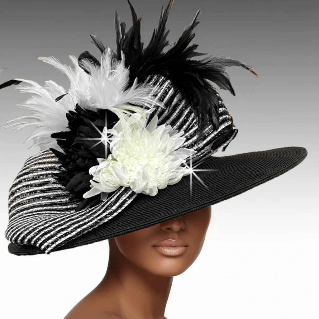 Monet Floral Wide Brim Church Hat - Whittall & Shon - Image 2