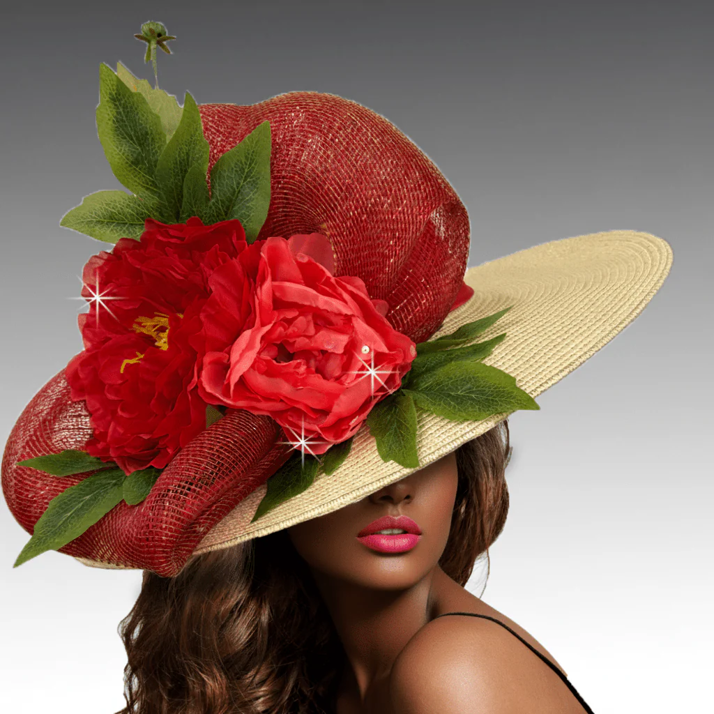 Monet Floral Wide Brim Church Hat - Whittall & Shon - Image 3
