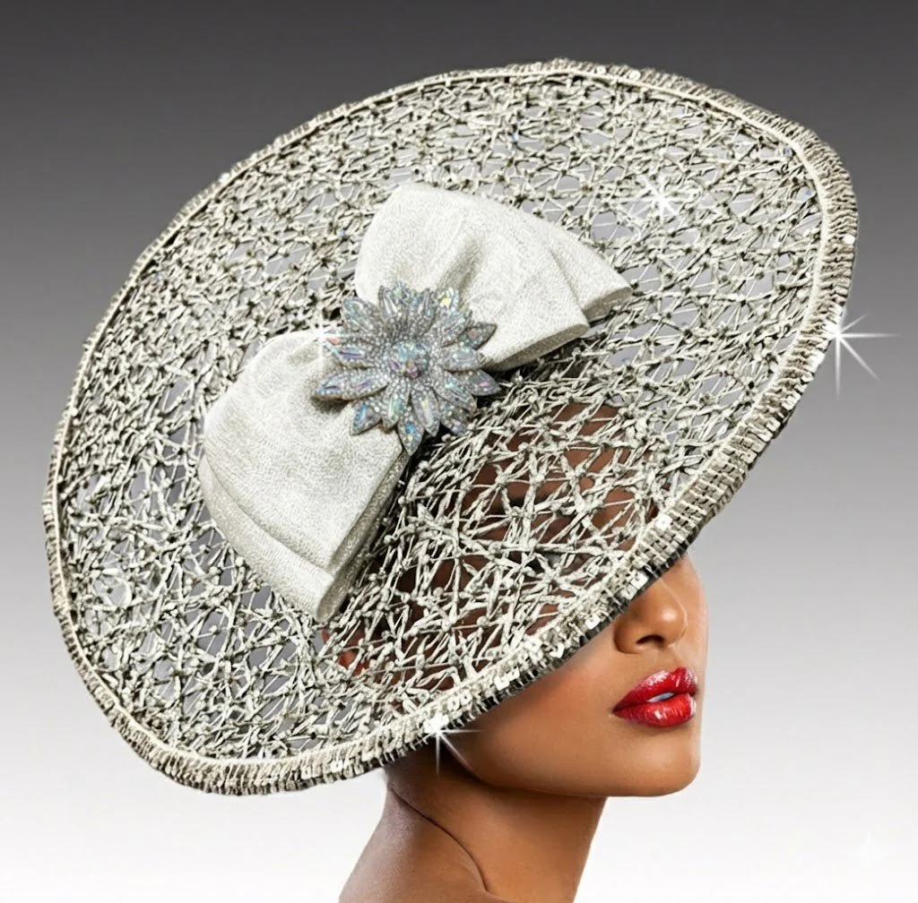 Nebula Crystal Disc Fascinator Hat - Whittall & Shon - Image 3