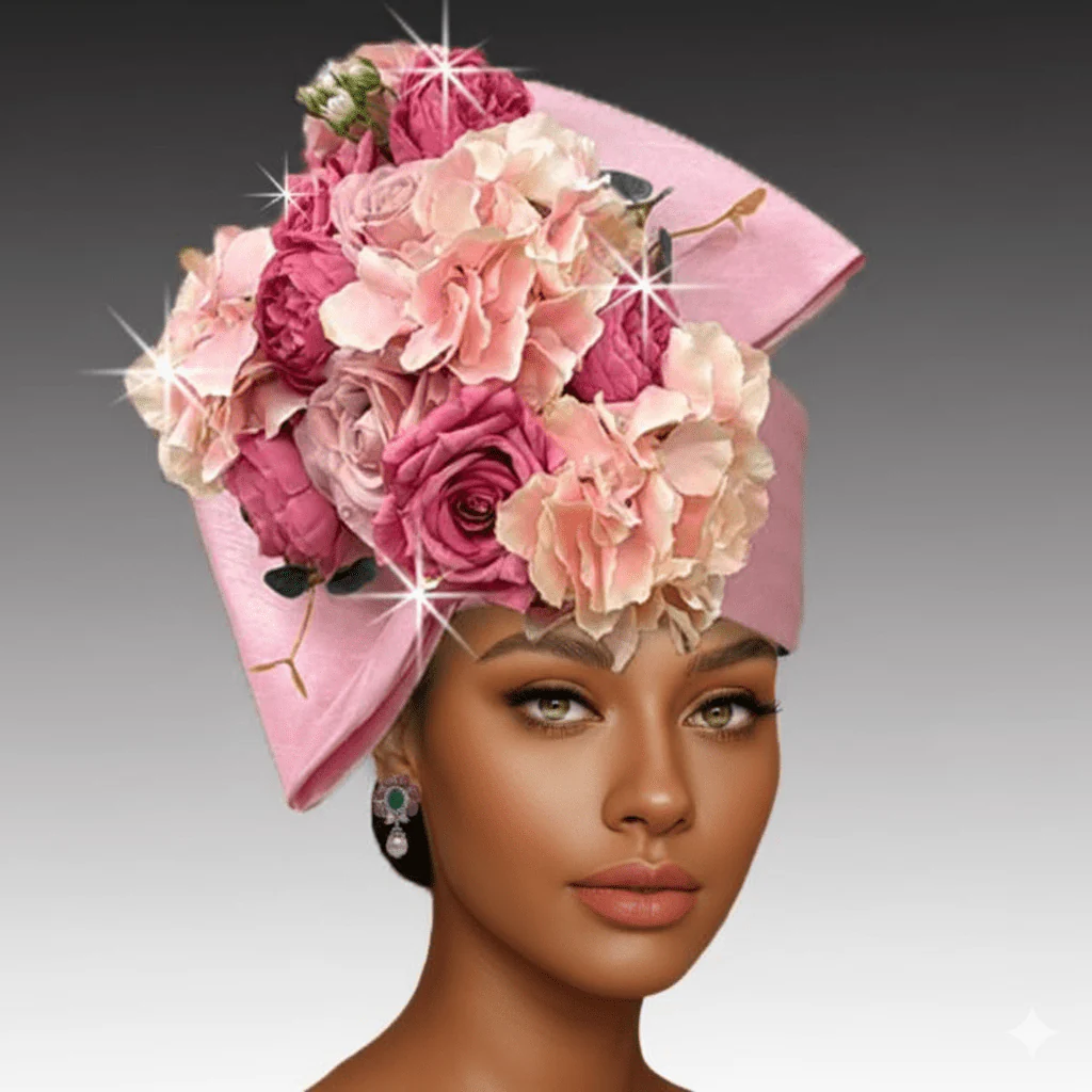 Nosegay Floral Pillbox Church Hat - Whittall & Shon - Image 2