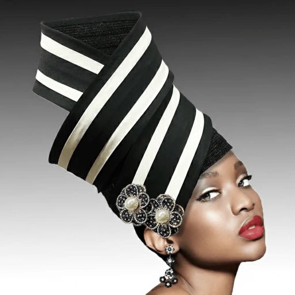 Penguin Sculptural Swirl Church Headpiece by Whittall & Shon