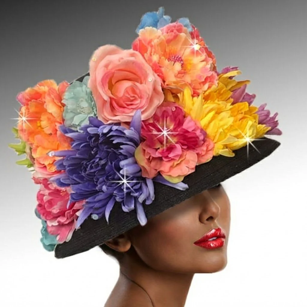 Piccadilly Full Bloom Floral Bucket Church Hat - Whittall & Shon