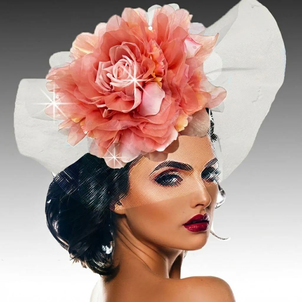 Posy Shimmer Organza Bloom Fascinator Church Hat - Whittall & Shon