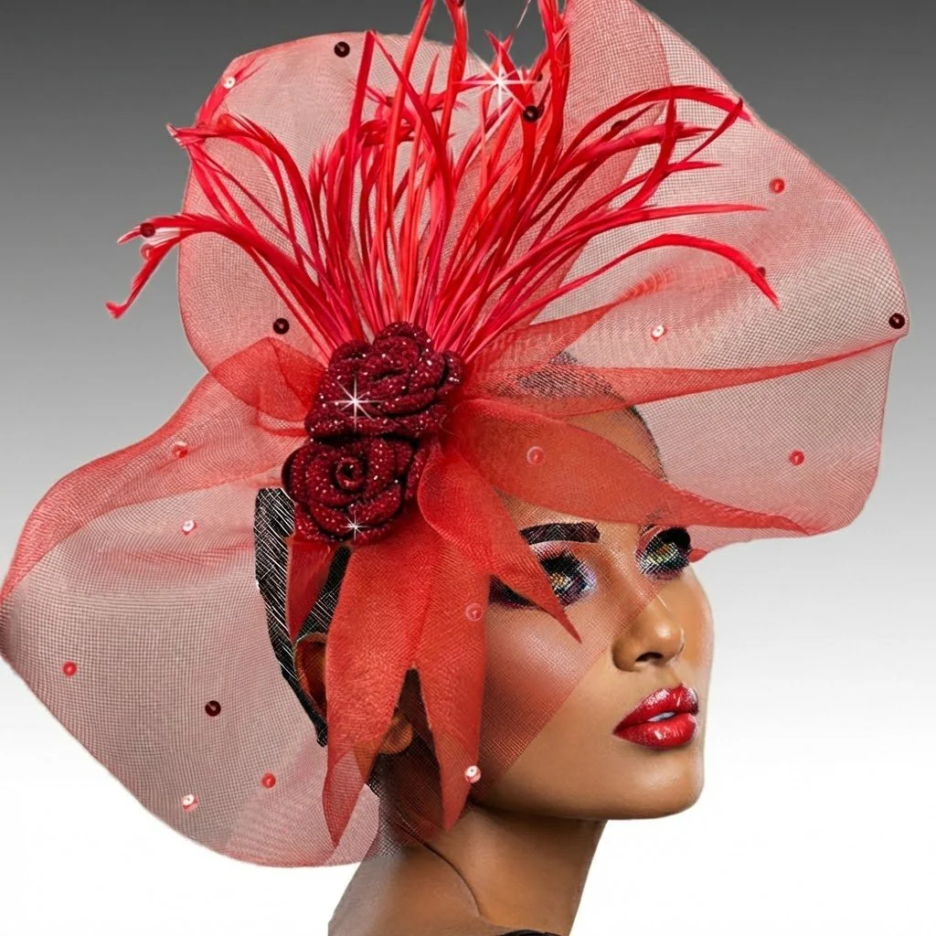Radiance Illusion Fan Fascinator Headband - Whittall & Shon - Image 3