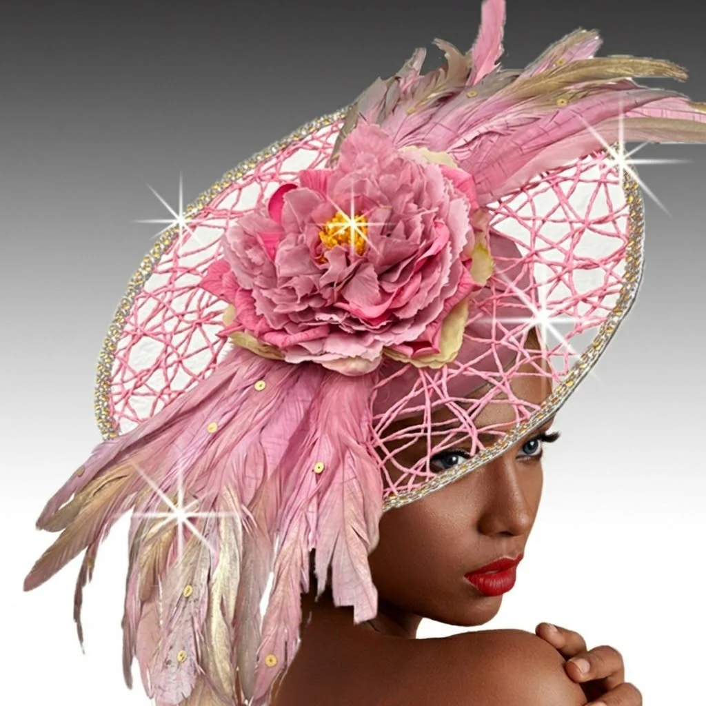 Rosewood Spider Web Disc Fascinator - Whittall & Shon - Image 3