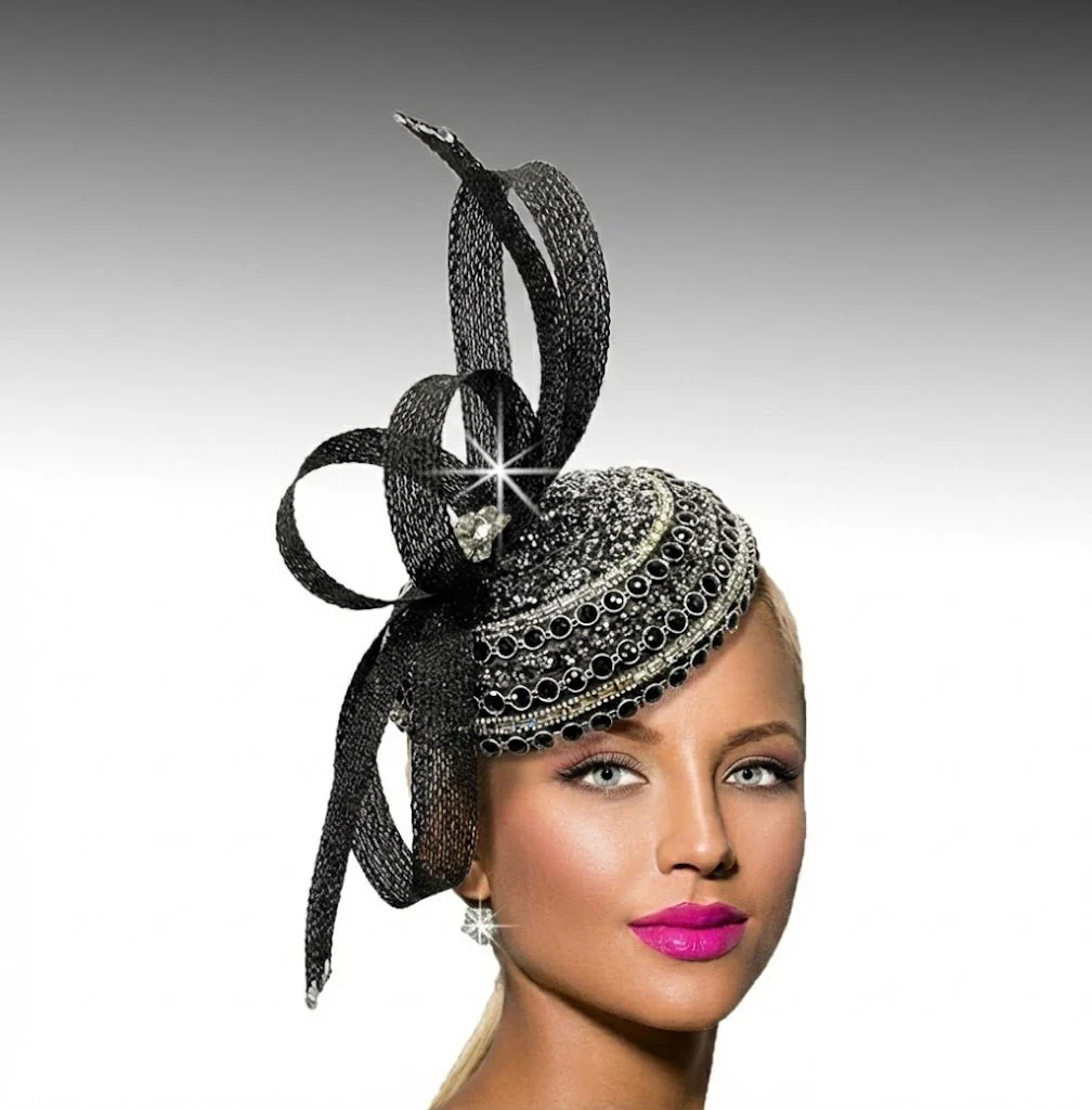 Shonda Jewel Cap Fascinator Headband - Whittall & Shon - Image 2