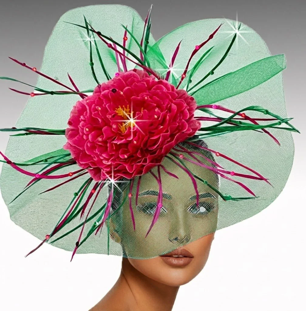 Singapore Peony Fascinator Church Hat - Whittall & Shon