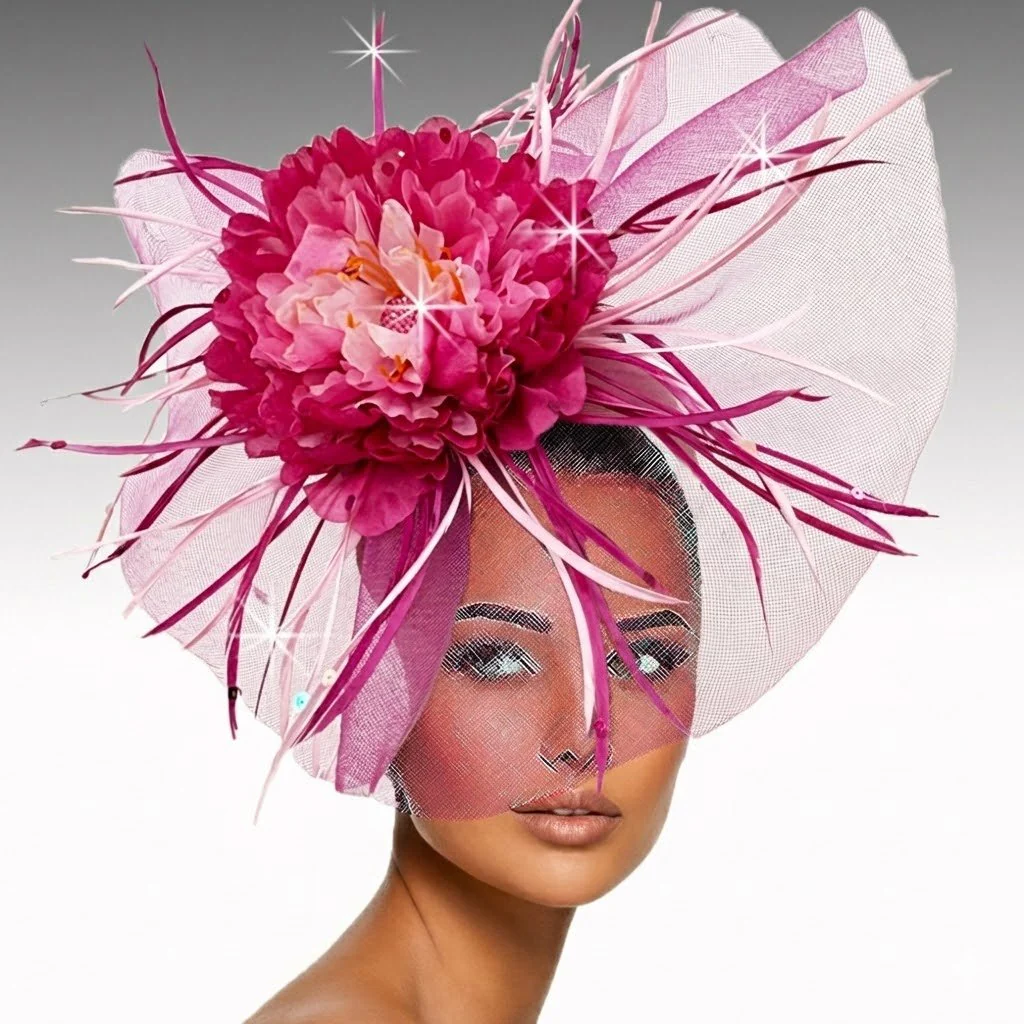 Singapore Peony Fascinator Church Hat - Whittall & Shon - Image 2
