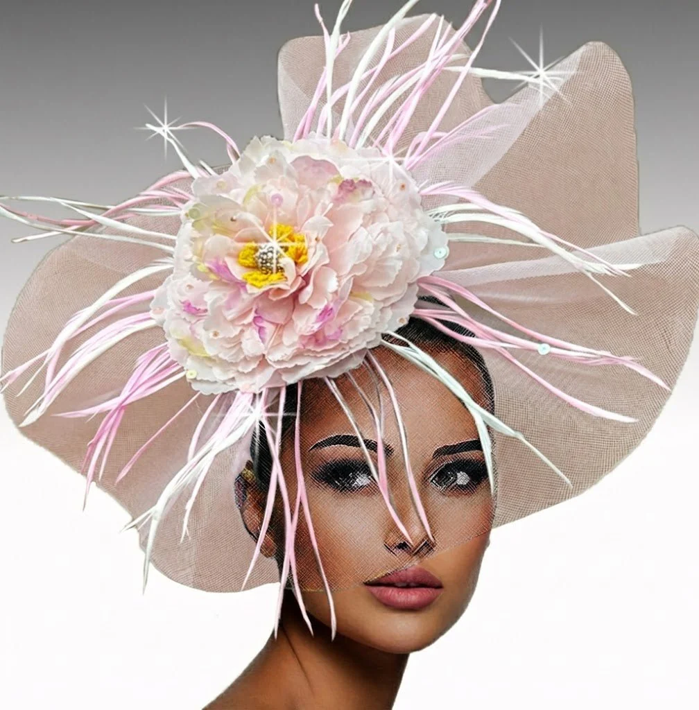 Singapore Peony Fascinator Church Hat - Whittall & Shon - Image 4