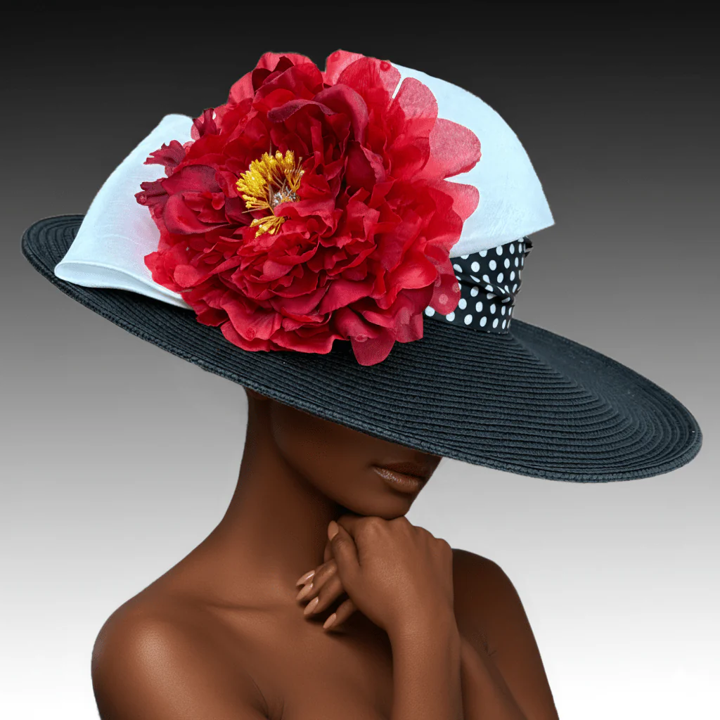 Sonata Cartwheel Peony Church Hat - Whittall & Shon