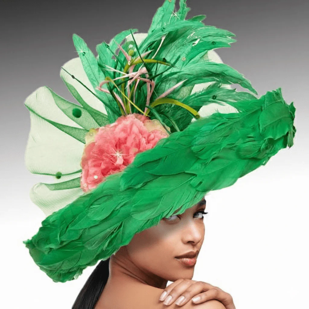 Starling Feather Wide Brim Church Hat - Whittall & Shon - Image 4