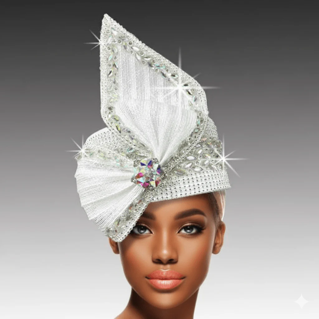 Steeple Crystal Cathedral Pillbox Church Hat - Whittall & Shon - Image 2
