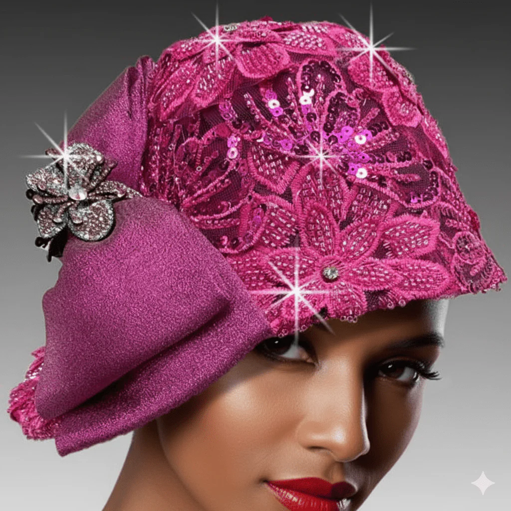 Vamp Beaded Cloche Church Hat by Whittall & Shon - Image 2