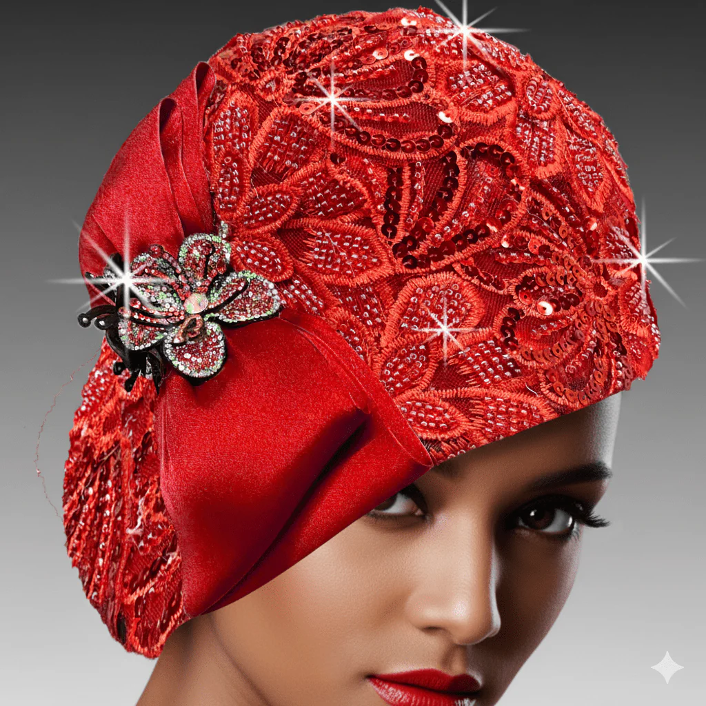 Vamp Beaded Cloche Church Hat by Whittall & Shon - Image 3