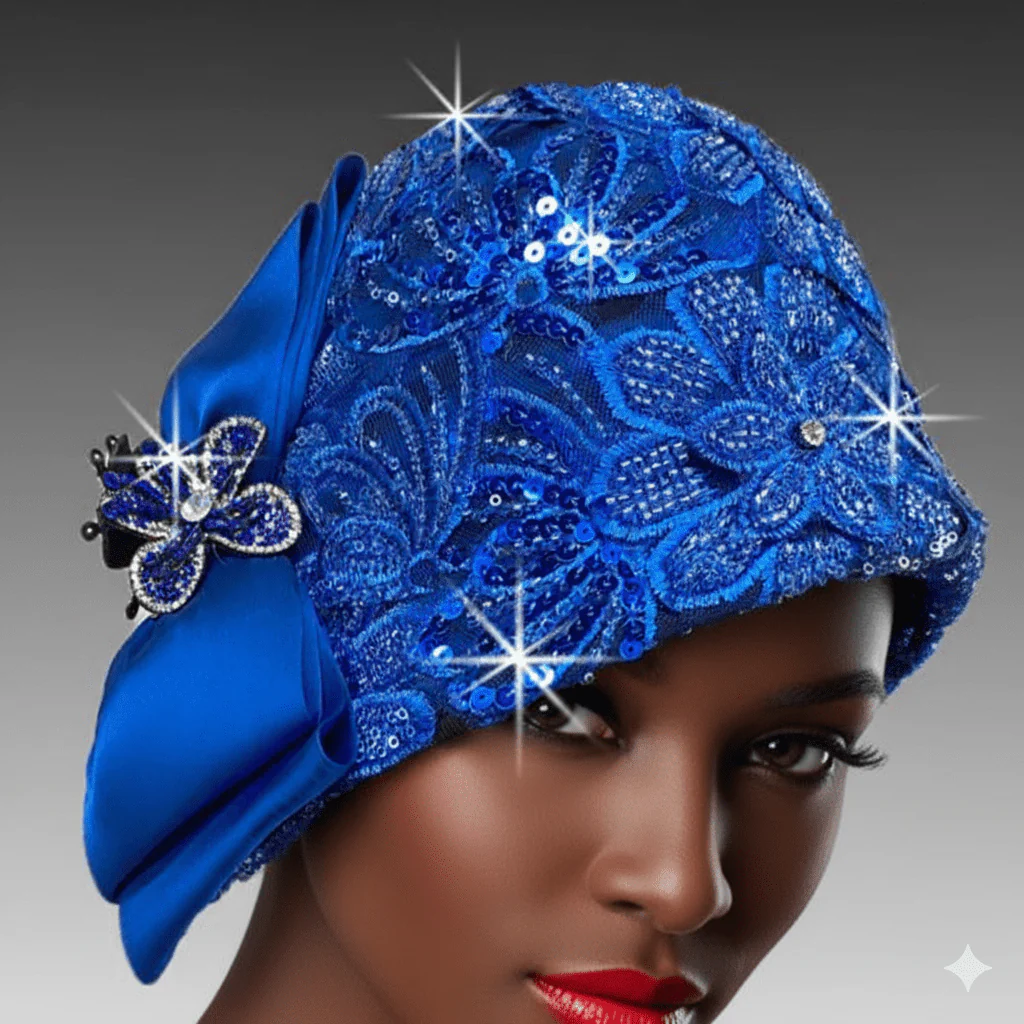 Vamp Beaded Cloche Church Hat by Whittall & Shon - Image 4