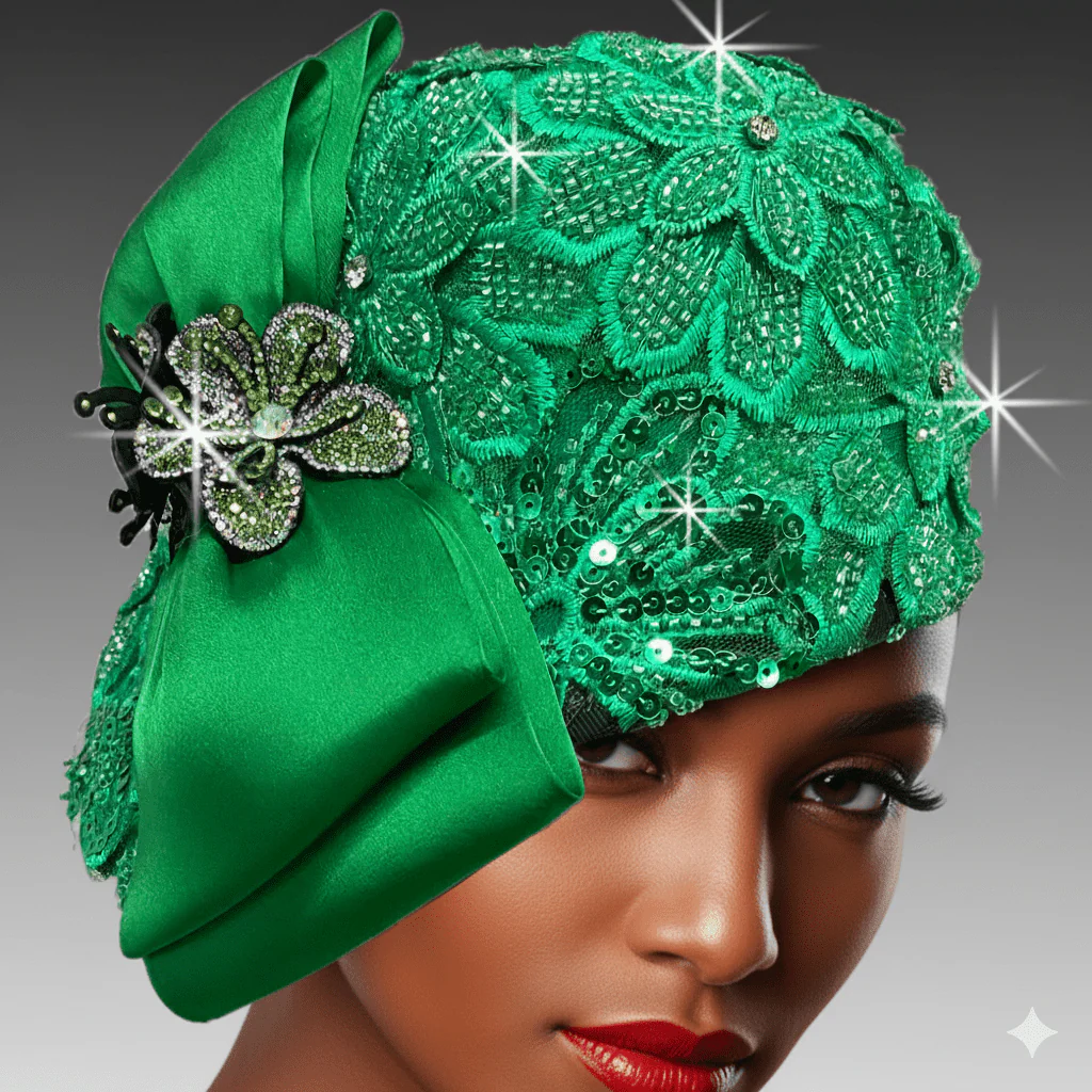 Vamp Beaded Cloche Church Hat by Whittall & Shon - Image 5