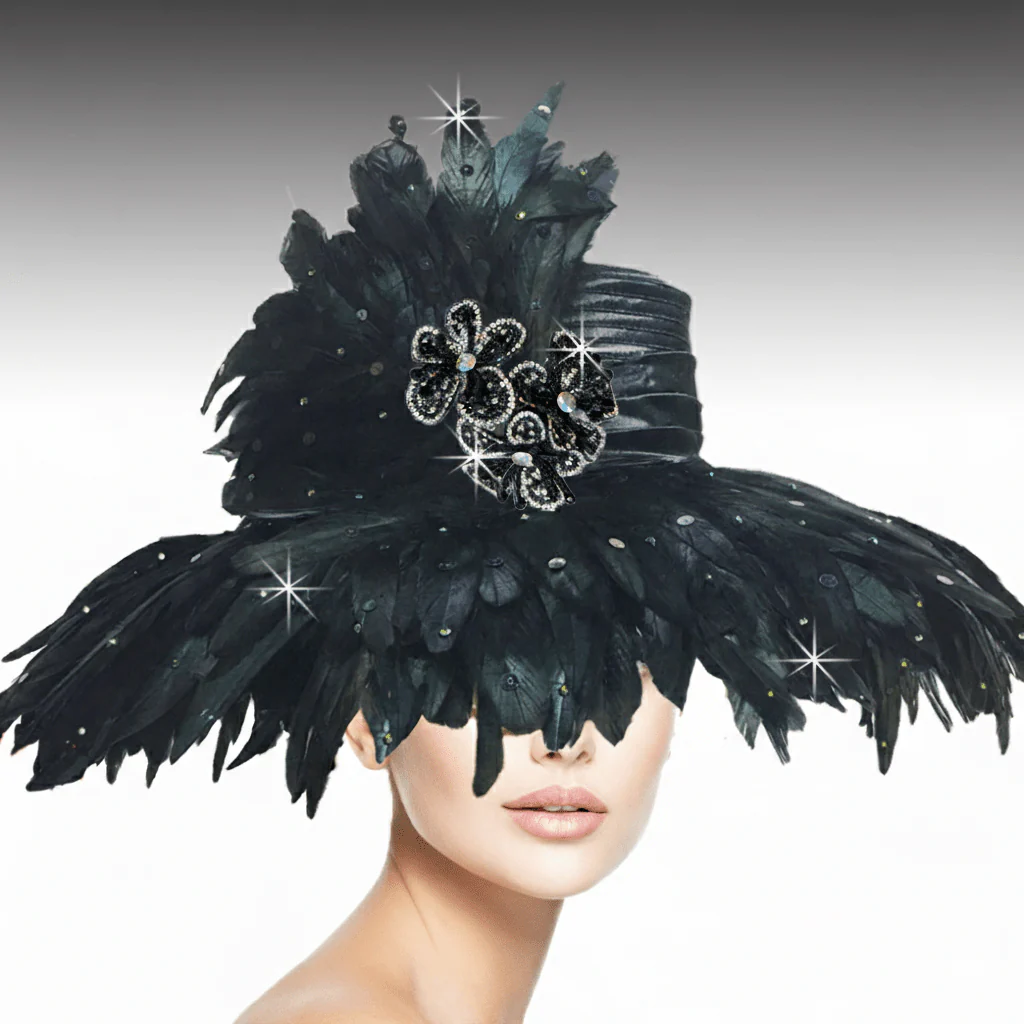 Volcano Feather Fascinator Hat by Whittall & Shon - Image 5