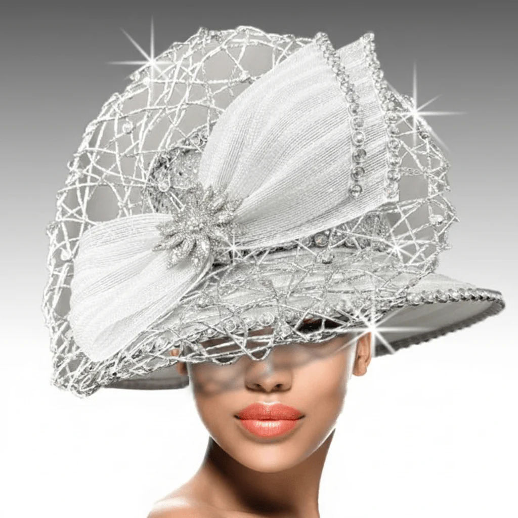 The Web Gold Metallic Bucket Church Hat - Whittall & Shon - Image 3