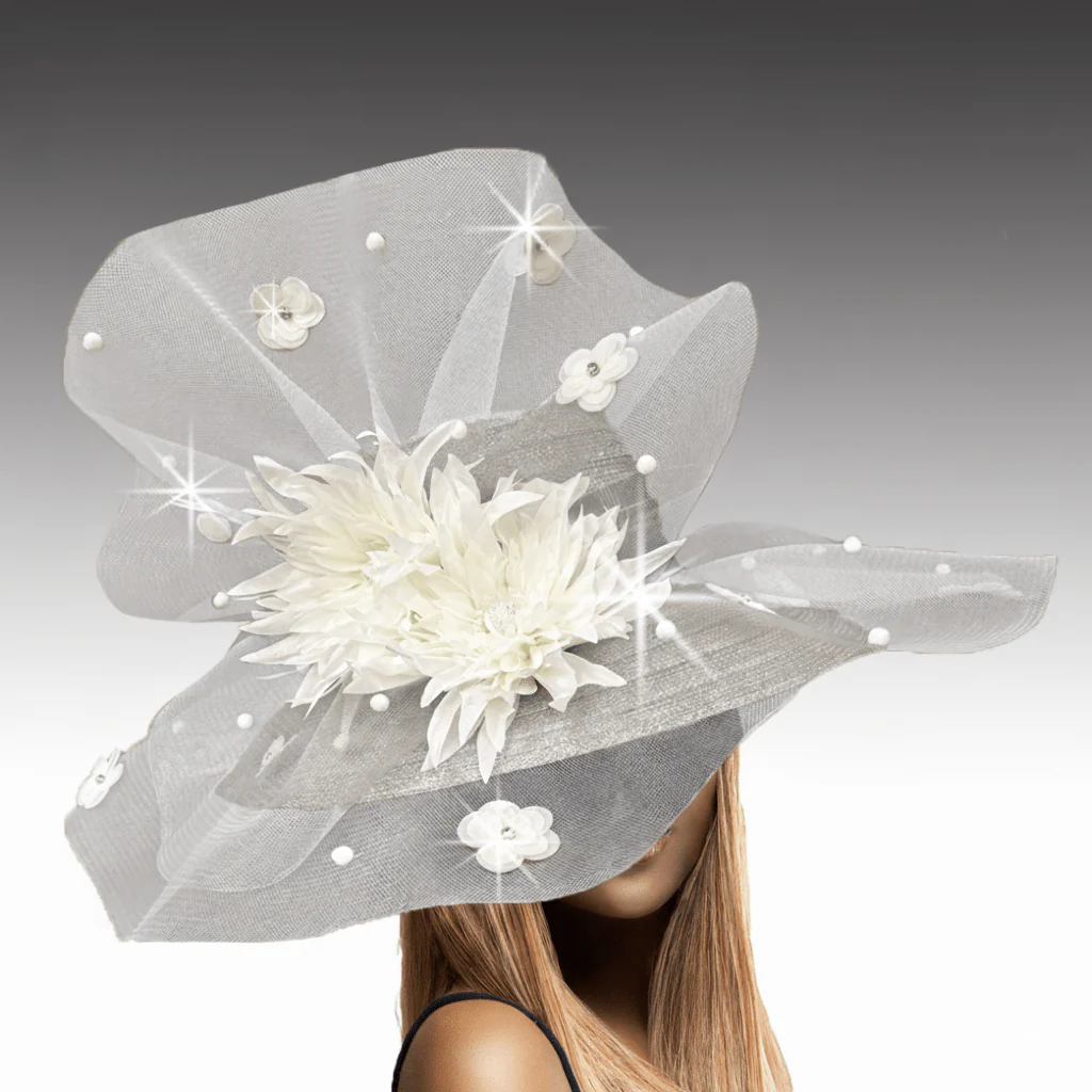 Whisper Illusion Wave Wide Brim Church Hat - Whittall & Shon - Image 3