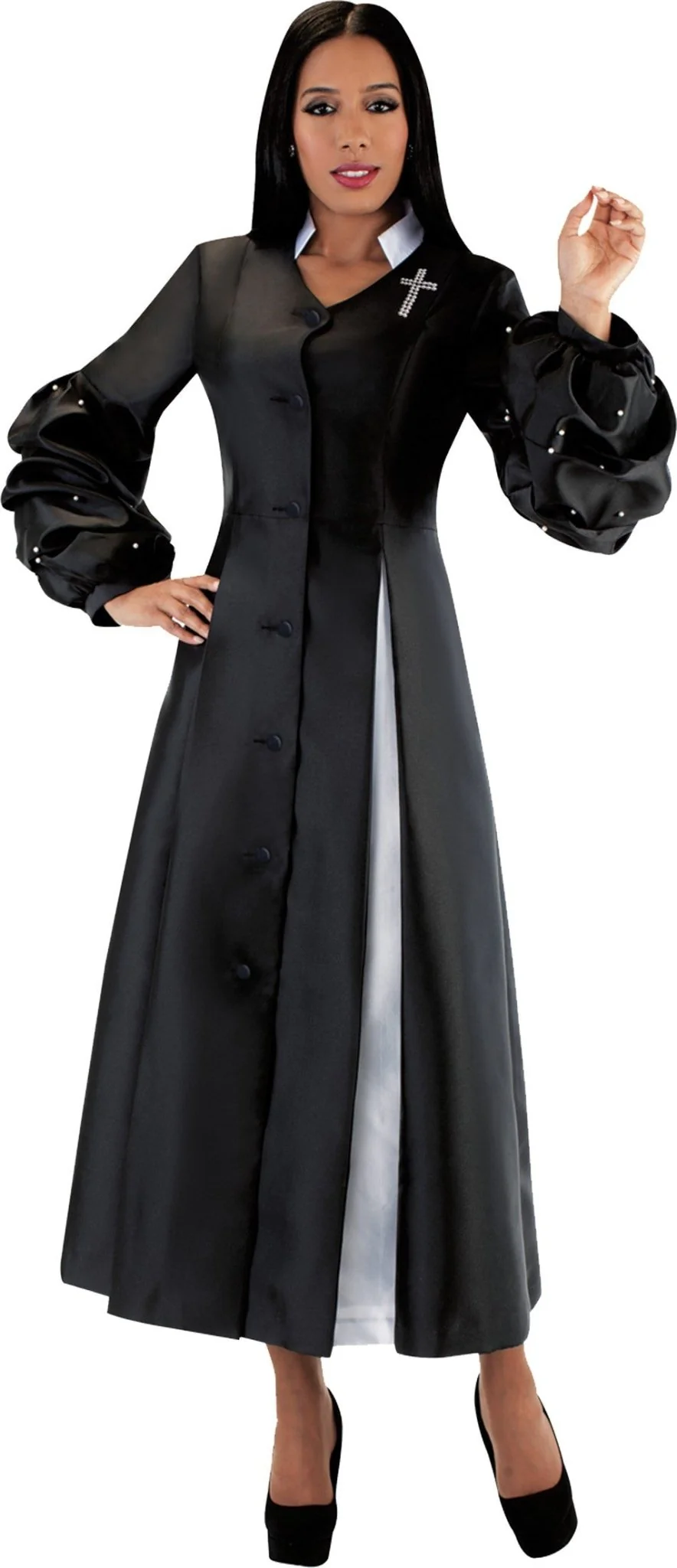 Women’s Plus Size Modern Cassock Robe -4730W - Image 5