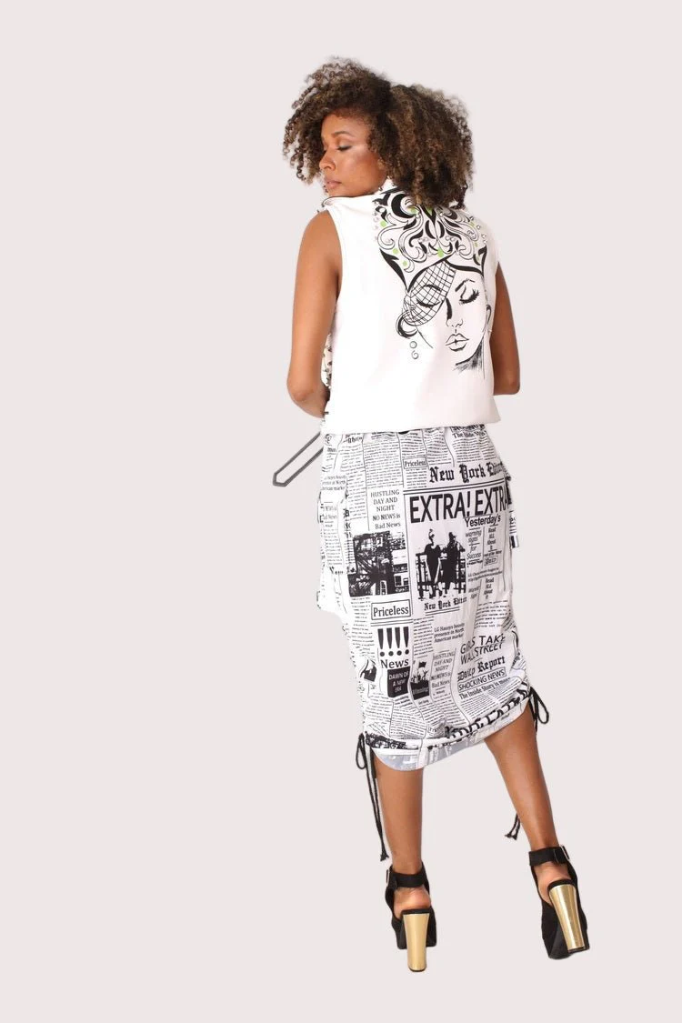 Woven Print Midi Skirt - 81927 - Image 2