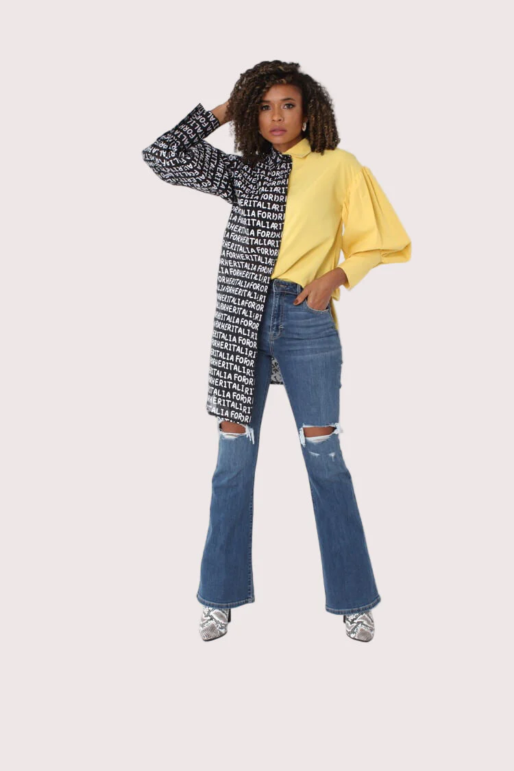 Woven Top Dress Shirt – Lightweight, Statement Smart Casual & Party 81988 - Image 2