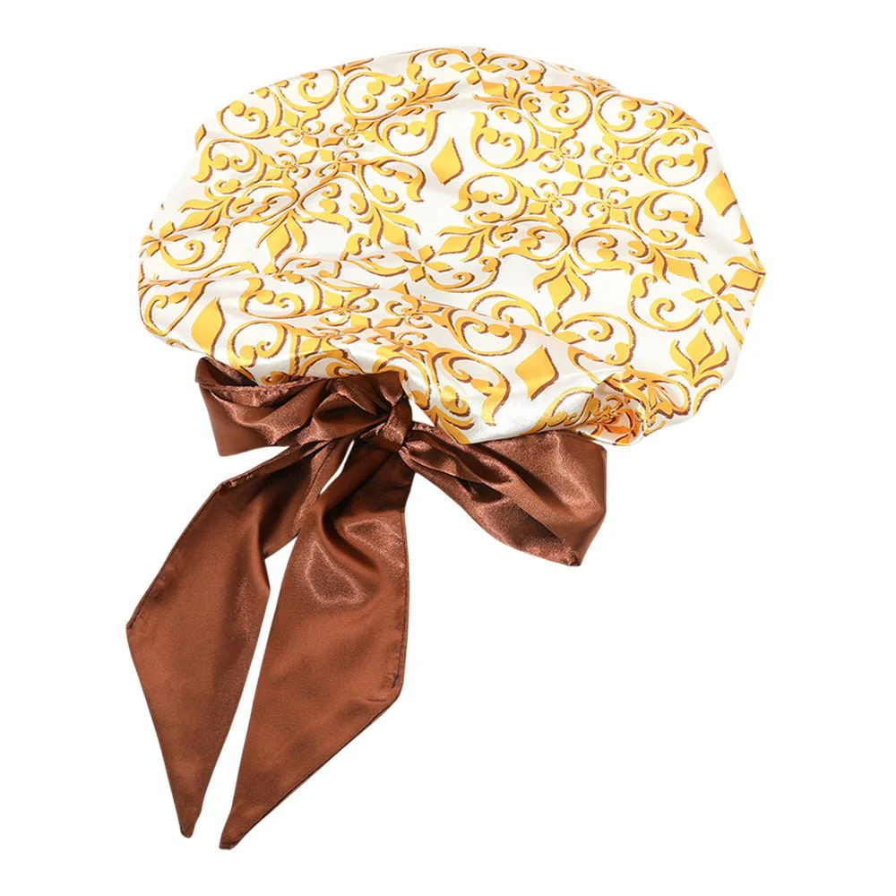 Yellow Crest Print Adjustable Bonnet - Image 3