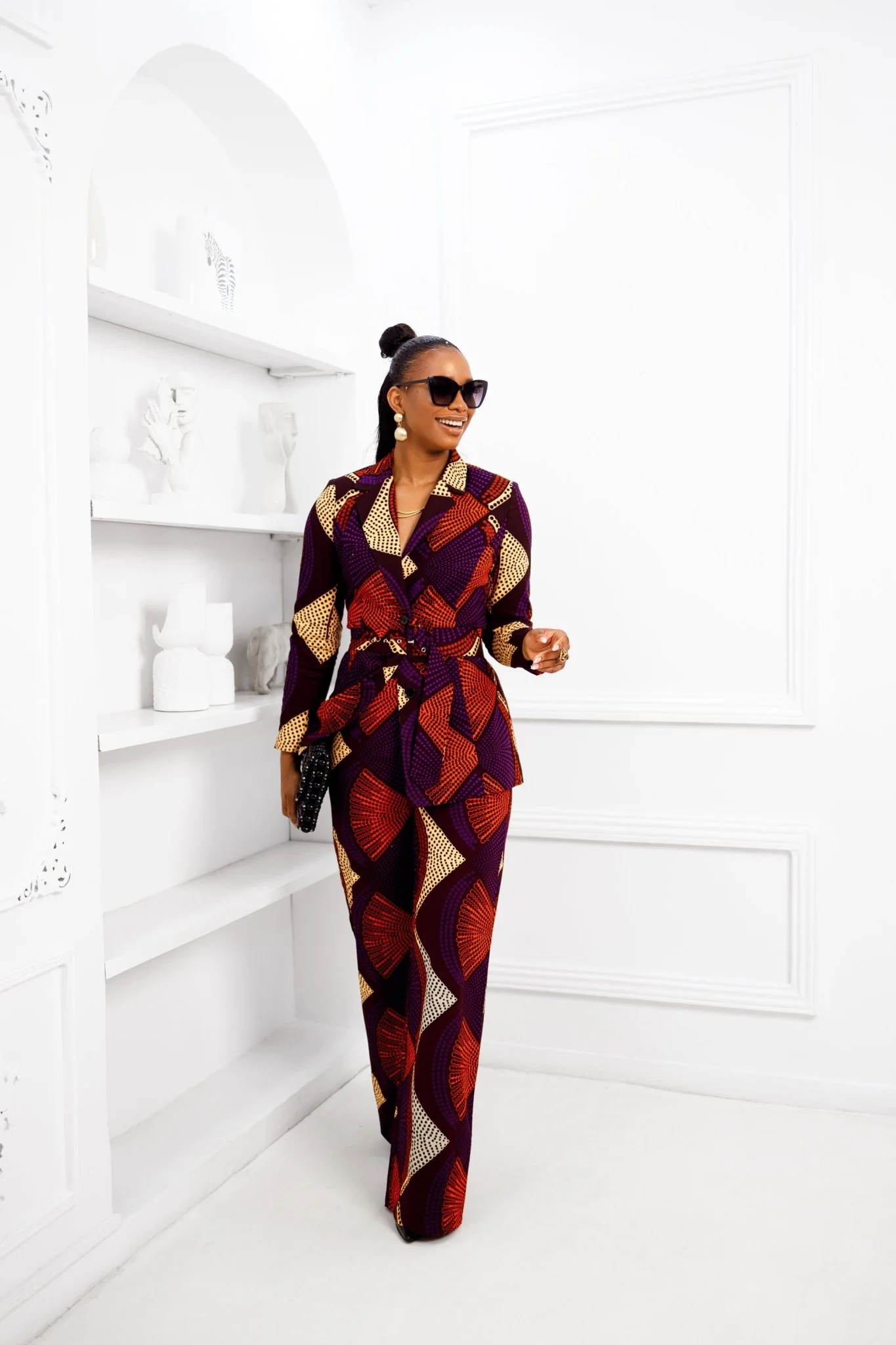 ZYLA AFRICAN PRINT SUIT SET - Image 2