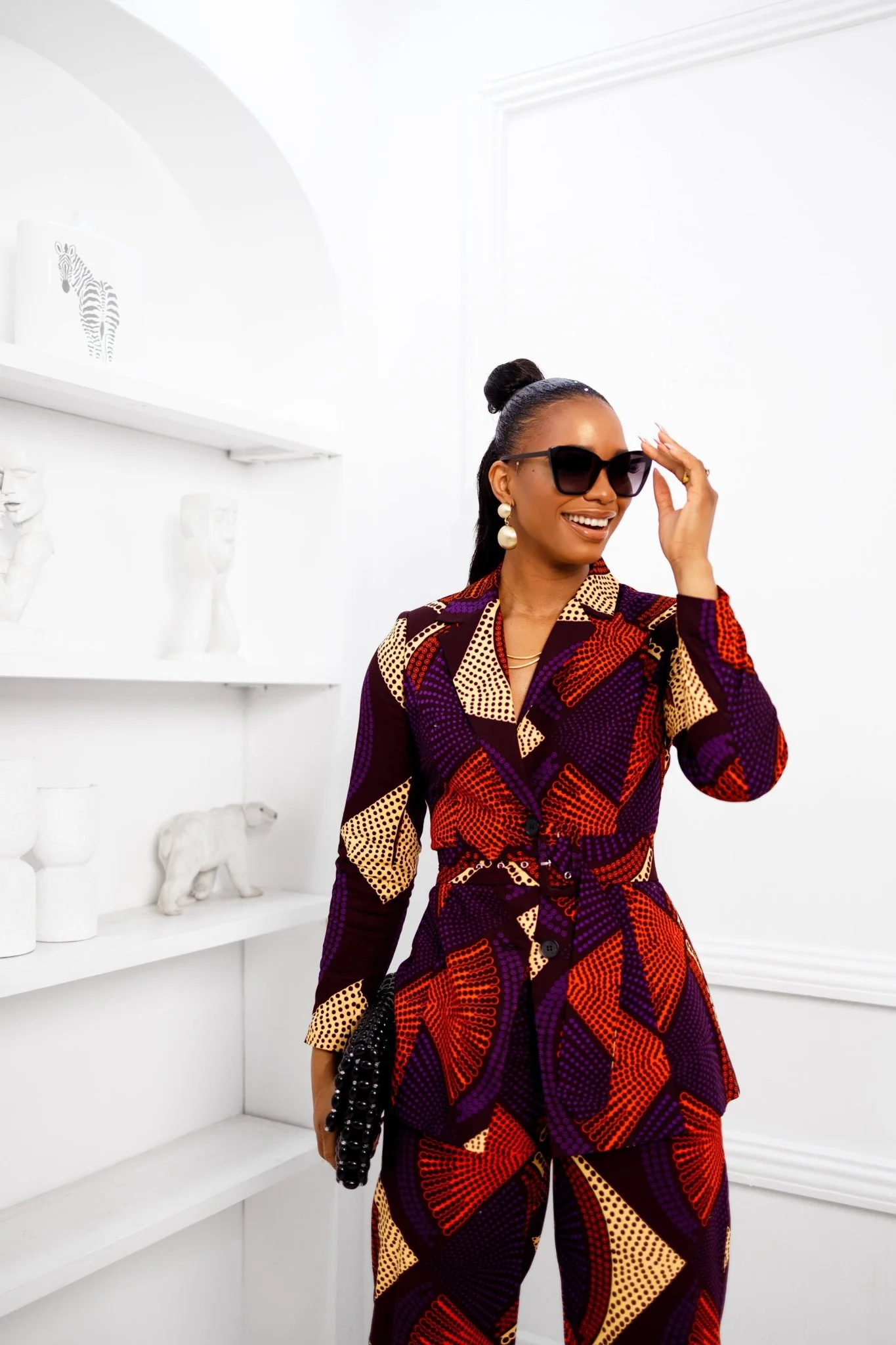 ZYLA AFRICAN PRINT SUIT SET - Image 3